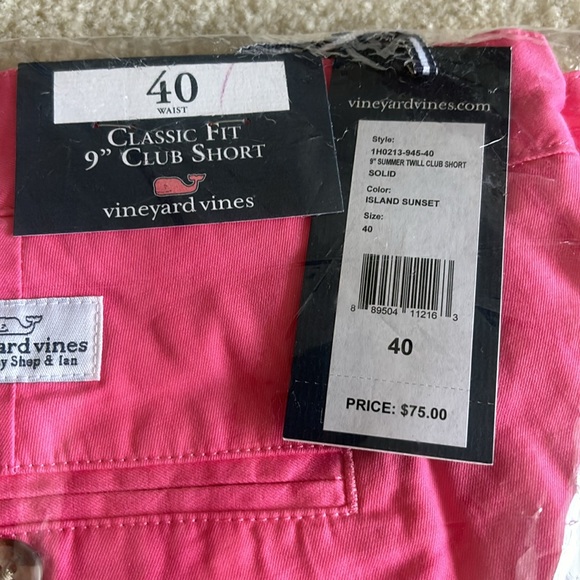Size 40 pink vineyard vine khaki shorts. Never worn. Never been open. - Picture 4 of 4